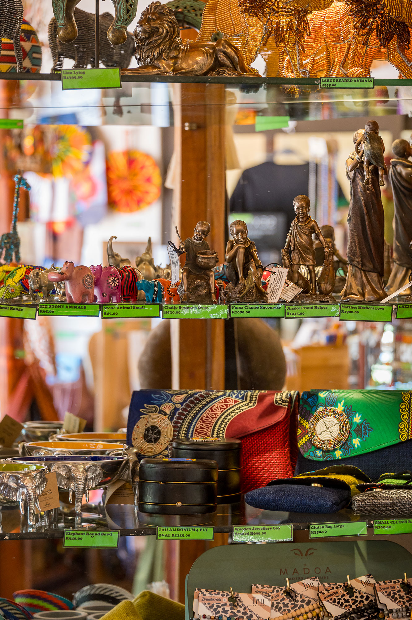 with Native Artwork, Sculptures and other Curios.
